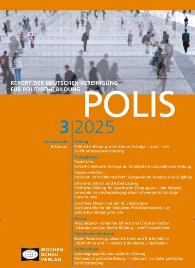 Titelbild der Ausgabe 3/2025 von Polis. Diese Zeitschrift und viele weitere Zeitschriften für Pädagogik als Abo oder epaper bei United Kiosk online kaufen.