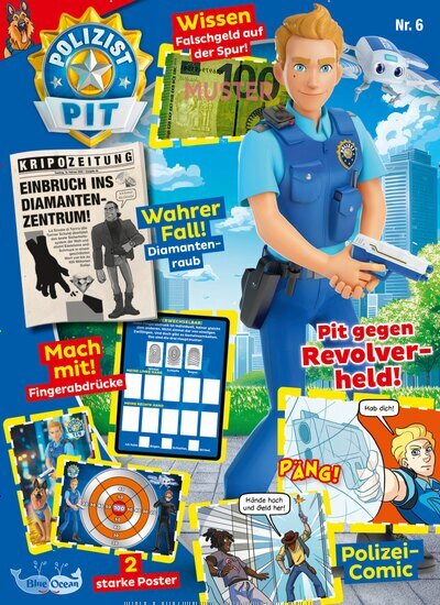 Titelbild der Ausgabe 6/2025 von Polizist Pit. Diese Zeitschrift und viele weitere Jugendzeitschriften und Kinderzeitschriften als Abo oder epaper bei United Kiosk online kaufen.