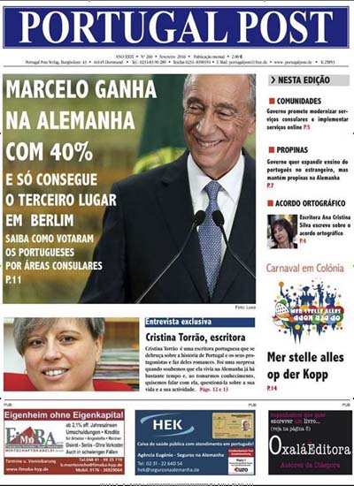 Titelbild der Ausgabe 2/2016 von Portugal Post. Diese Zeitschrift und viele weitere Zeitungsabos als Abo oder epaper bei United Kiosk online kaufen.