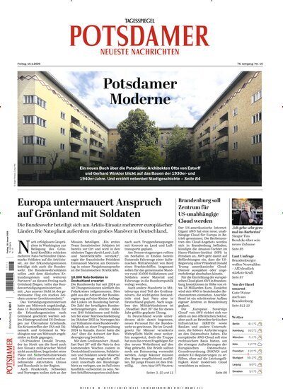 Titelbild der Ausgabe 13/2026 von Potsdamer Neueste Nachrichten. Diese Zeitschrift und viele weitere Zeitungsabos als Abo oder epaper bei United Kiosk online kaufen.