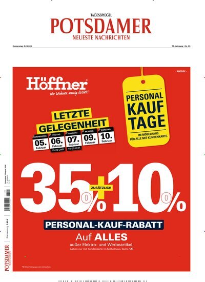 Titelbild der Ausgabe 30/2026 von Potsdamer Neueste Nachrichten. Diese Zeitschrift und viele weitere Zeitungsabos als Abo oder epaper bei United Kiosk online kaufen.