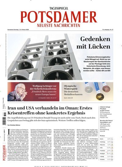Titelbild der Ausgabe 32/2026 von Potsdamer Neueste Nachrichten. Diese Zeitschrift und viele weitere Zeitungsabos als Abo oder epaper bei United Kiosk online kaufen.