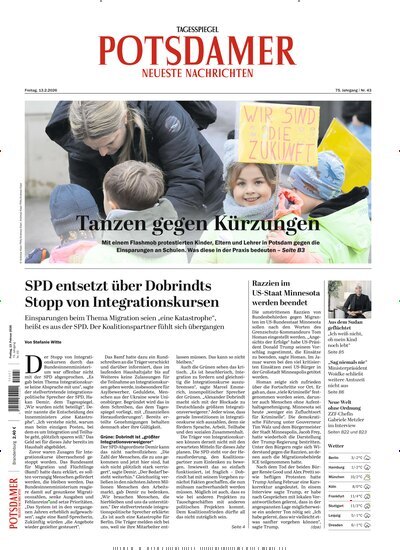 Titelbild der Ausgabe 37/2026 von Potsdamer Neueste Nachrichten. Diese Zeitschrift und viele weitere Zeitungsabos als Abo oder epaper bei United Kiosk online kaufen.