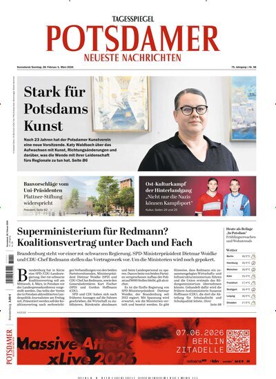 Titelbild der Ausgabe 50/2026 von Potsdamer Neueste Nachrichten. Diese Zeitschrift und viele weitere Zeitungsabos als Abo oder epaper bei United Kiosk online kaufen.