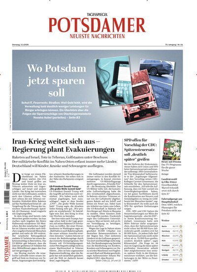 Titelbild der Ausgabe 52/2026 von Potsdamer Neueste Nachrichten. Diese Zeitschrift und viele weitere Zeitungsabos als Abo oder epaper bei United Kiosk online kaufen.
