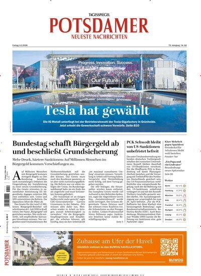 Titelbild der Ausgabe 55/2026 von Potsdamer Neueste Nachrichten. Diese Zeitschrift und viele weitere Zeitungsabos als Abo oder epaper bei United Kiosk online kaufen.
