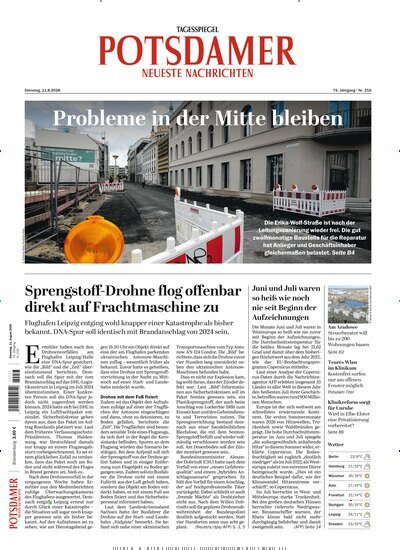 Titelbild der Ausgabe 185/2026 von Potsdamer Neueste Nachrichten. Diese Zeitschrift und viele weitere Zeitungsabos als Abo oder epaper bei United Kiosk online kaufen.