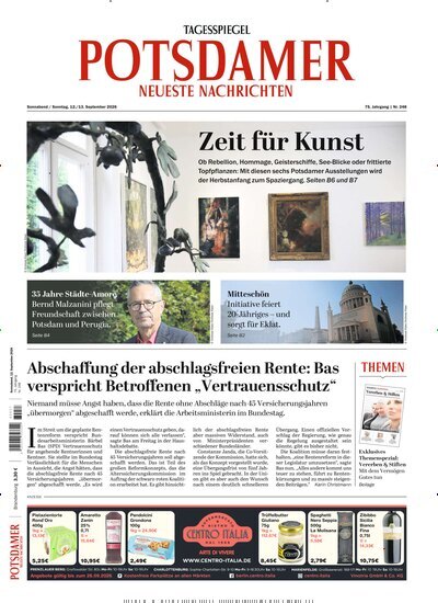 Titelbild der Ausgabe 213/2026 von Potsdamer Neueste Nachrichten. Diese Zeitschrift und viele weitere Zeitungsabos als Abo oder epaper bei United Kiosk online kaufen.