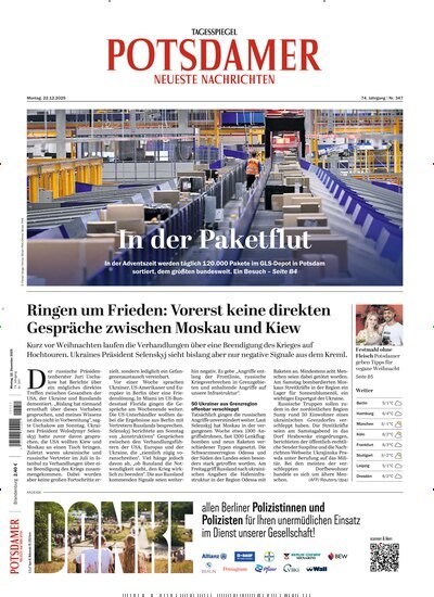 Titelbild der Ausgabe 346/2025 von Potsdamer Neueste Nachrichten. Diese Zeitschrift und viele weitere Zeitungsabos als Abo oder epaper bei United Kiosk online kaufen.