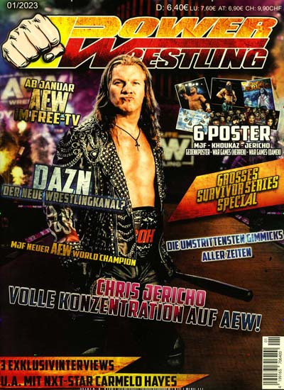 Titelbild der Ausgabe 1/2023 von Power Wrestling. Diese Zeitschrift und viele weitere Sportmagazine als Abo oder epaper bei United Kiosk online kaufen.