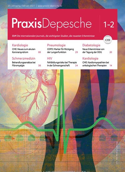Titelbild der Ausgabe 2/2021 von Praxis-Depesche. Diese Zeitschrift und viele weitere Pflegezeitschriften und medizinische Fachzeitschriften als Abo oder epaper bei United Kiosk online kaufen.