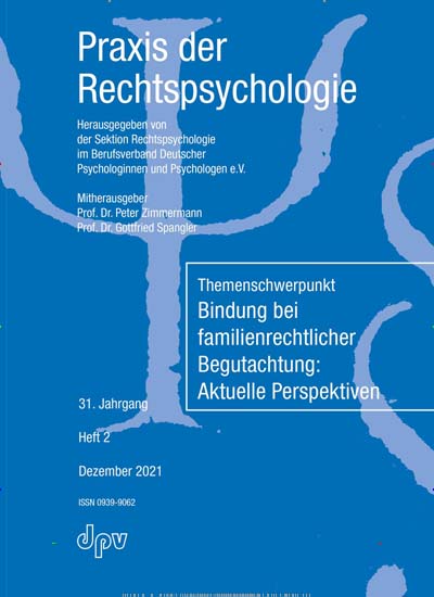 Titelbild der Ausgabe 1/2022 von Praxis der Rechtspsychologie. Diese Zeitschrift und viele weitere Pflegezeitschriften und medizinische Fachzeitschriften als Abo oder epaper bei United Kiosk online kaufen.