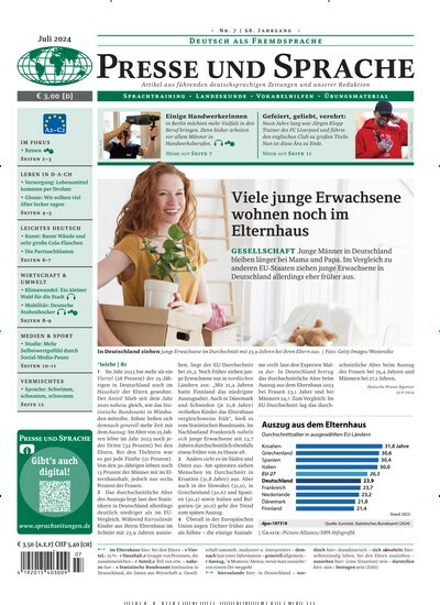Titelbild der Ausgabe 7/2024 von Presse und Sprache. Diese Zeitschrift und viele weitere Reisemagazine, Freizeitmagazine und Wissensmagazine als Abo oder epaper bei United Kiosk online kaufen.