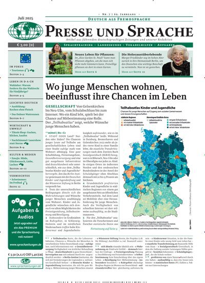 Titelbild der Ausgabe 7/2025 von Presse und Sprache. Diese Zeitschrift und viele weitere Reisemagazine, Freizeitmagazine und Wissensmagazine als Abo oder epaper bei United Kiosk online kaufen.