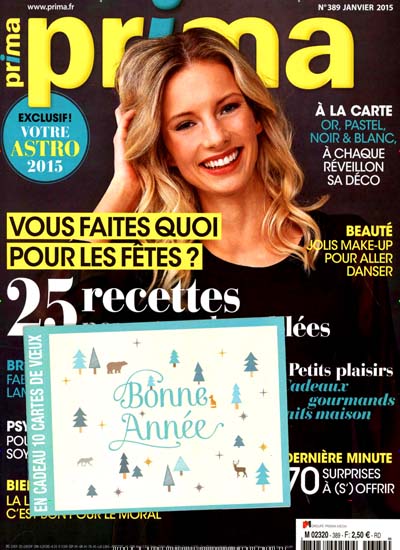 prima France aktuelles Titelbild Ausgabe 389/2014 Aktuelles Titelbild von prima France. Entdecken Sie jetzt die Ausgabe 389/2014. Lesen Sie gerne Frauenzeitschriften? Dann empfehlen wir Ihnen prima France als Abo oder Geschenkabo.