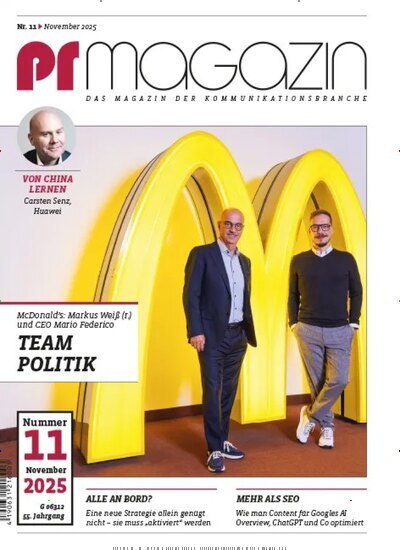 Titelbild der Ausgabe 11/2025 von prmagazin. Diese Zeitschrift und viele weitere Businessmagazine als Abo oder epaper bei United Kiosk online kaufen.