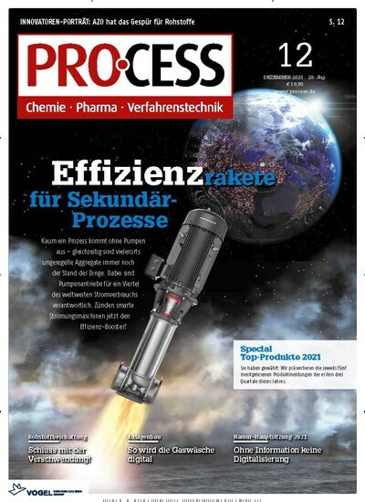 Titelbild der Ausgabe 12/2021 von Process. Diese Zeitschrift und viele weitere Industriemagazine und Handwerkmagazine als Abo oder epaper bei United Kiosk online kaufen.