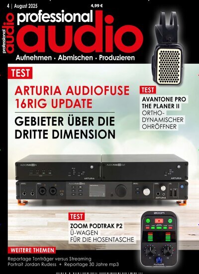 Titelbild der Ausgabe 4/2025 von professional audio. Diese Zeitschrift und viele weitere Audiomagazine, Filmmagazine und Fotozeitschriften als Abo oder epaper bei United Kiosk online kaufen.