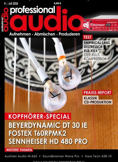 Titelbild der Ausgabe 4/2026 von professional audio. Diese Zeitschrift und viele weitere Audiomagazine, Filmmagazine und Fotozeitschriften als Abo oder epaper bei United Kiosk online kaufen.