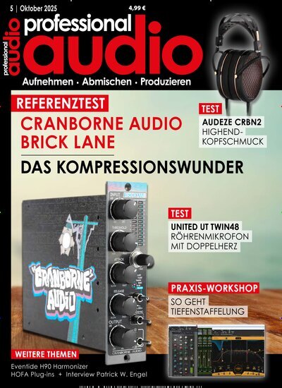 Titelbild der Ausgabe 5/2025 von professional audio. Diese Zeitschrift und viele weitere Audiomagazine, Filmmagazine und Fotozeitschriften als Abo oder epaper bei United Kiosk online kaufen.
