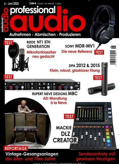 Titelbild der Ausgabe 6/2023 von professional audio Magazin. Diese Zeitschrift und viele weitere Audiomagazine, Filmmagazine und Fotozeitschriften als Abo oder epaper bei United Kiosk online kaufen.