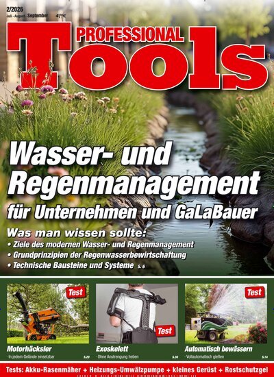 Titelbild der Ausgabe 2/2026 von Professional Tools. Diese Zeitschrift und viele weitere Gartenzeitschriften und Wohnzeitschriften als Abo oder epaper bei United Kiosk online kaufen.