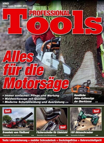 Titelbild der Ausgabe 3/2023 von Professional Tools. Diese Zeitschrift und viele weitere Gartenzeitschriften und Wohnzeitschriften als Abo oder epaper bei United Kiosk online kaufen.