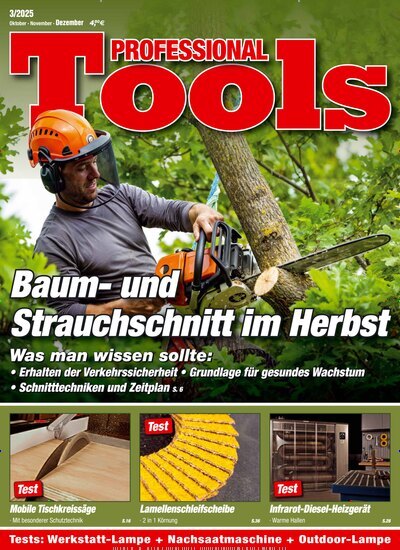Titelbild der Ausgabe 3/2025 von Professional Tools. Diese Zeitschrift und viele weitere Gartenzeitschriften und Wohnzeitschriften als Abo oder epaper bei United Kiosk online kaufen.