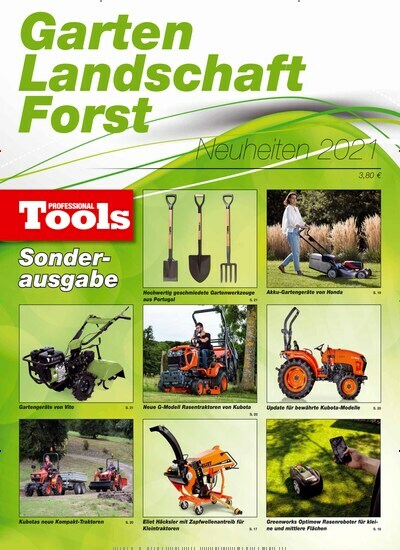 Titelbild der Ausgabe 2/2021 von Professional Tools Sonderheft. Diese Zeitschrift und viele weitere Gartenzeitschriften und Wohnzeitschriften als Abo oder epaper bei United Kiosk online kaufen.