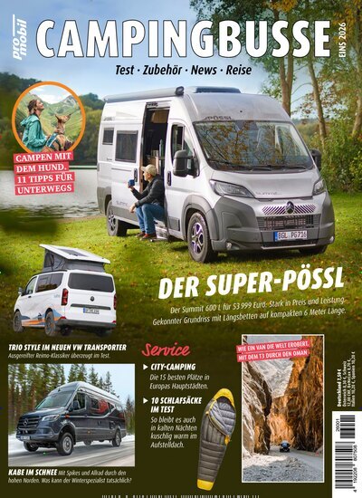 Titelbild der Ausgabe 1/2026 von promobil Campingbusse. Diese Zeitschrift und viele weitere Automagazine und Motorradzeitschriften als Abo oder epaper bei United Kiosk online kaufen.