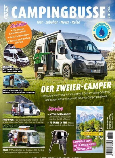 Titelbild der Ausgabe 3/2026 von promobil Campingbusse. Diese Zeitschrift und viele weitere Automagazine und Motorradzeitschriften als Abo oder epaper bei United Kiosk online kaufen.