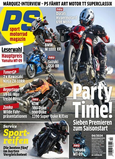 Titelbild der Ausgabe 4/2024 von PS. Diese Zeitschrift und viele weitere Automagazine und Motorradzeitschriften als Abo oder epaper bei United Kiosk online kaufen.