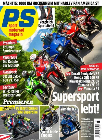 Titelbild der Ausgabe 7/2025 von PS. Diese Zeitschrift und viele weitere Automagazine und Motorradzeitschriften als Abo oder epaper bei United Kiosk online kaufen.