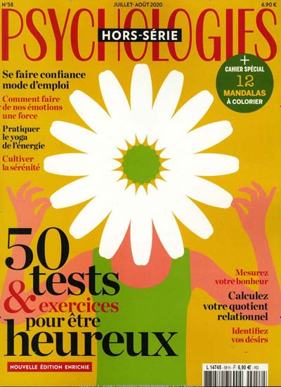 Titelbild der Ausgabe 408/2020 von Psychologies Magazine France. Diese Zeitschrift und viele weitere Reisemagazine, Freizeitmagazine und Wissensmagazine als Abo oder epaper bei United Kiosk online kaufen.