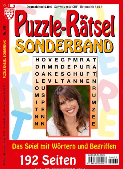 Titelbild der Ausgabe 13/2025 von Puzzle Rätsel Sonderband 192 Seiten. Diese Zeitschrift und viele weitere Groschenromane und Rätselhefte als Abo oder epaper bei United Kiosk online kaufen.