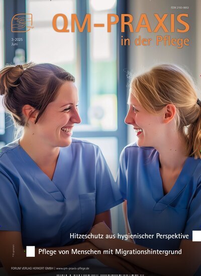 Titelbild der Ausgabe 3/2025 von QM-Praxis in der Pflege. Diese Zeitschrift und viele weitere Pflegezeitschriften und medizinische Fachzeitschriften als Abo oder epaper bei United Kiosk online kaufen.