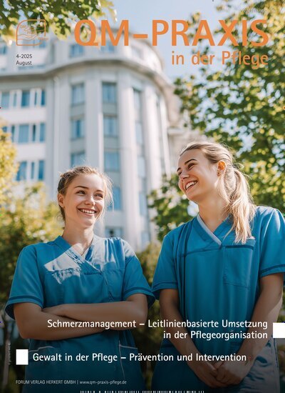 Titelbild der Ausgabe 4/2025 von QM-Praxis in der Pflege. Diese Zeitschrift und viele weitere Pflegezeitschriften und medizinische Fachzeitschriften als Abo oder epaper bei United Kiosk online kaufen.