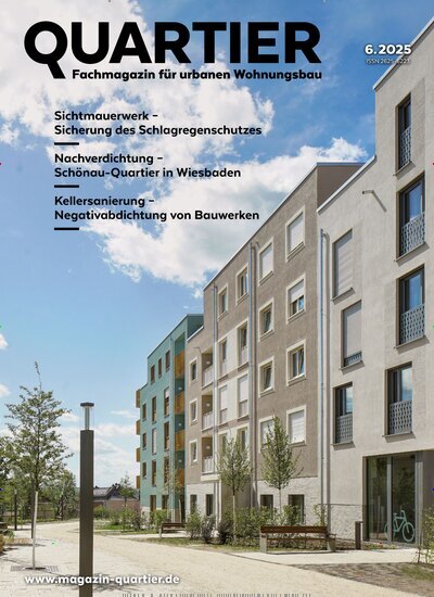 Titelbild der Ausgabe 6/2025 von Quartier. Diese Zeitschrift und viele weitere Architekturzeitschriften und Bauzeitschriften als Abo oder epaper bei United Kiosk online kaufen.