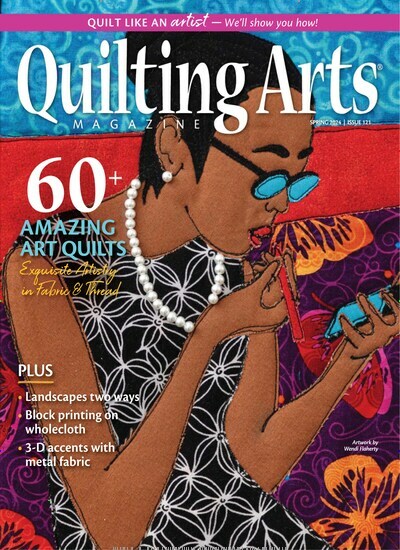 Titelbild der Ausgabe 1/2024 von Quilting Arts. Diese Zeitschrift und viele weitere Modemagazine und DIY-Magazine als Abo oder epaper bei United Kiosk online kaufen.