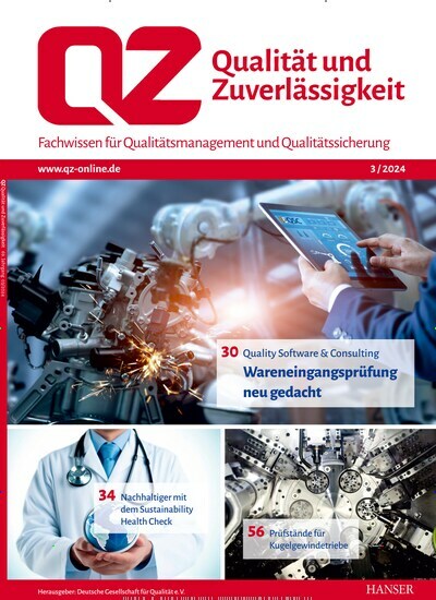 Titelbild der Ausgabe 3/2024 von QZ Qualität und Zuverlässigkeit. Diese Zeitschrift und viele weitere Industriemagazine und Handwerkmagazine als Abo oder epaper bei United Kiosk online kaufen.