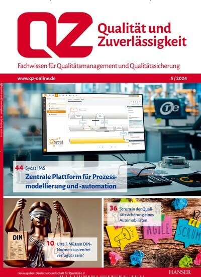 Titelbild der Ausgabe 5/2024 von QZ Qualität und Zuverlässigkeit. Diese Zeitschrift und viele weitere Industriemagazine und Handwerkmagazine als Abo oder epaper bei United Kiosk online kaufen.