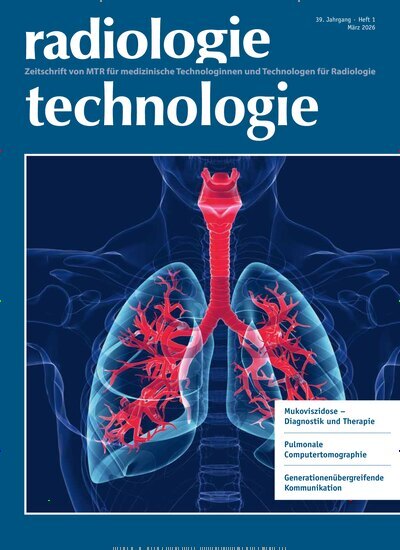 Titelbild der Ausgabe 1/2026 von radiologie technologie. Diese Zeitschrift und viele weitere Pflegezeitschriften und medizinische Fachzeitschriften als Abo oder epaper bei United Kiosk online kaufen.