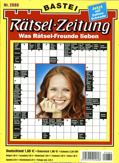 Titelbild der Ausgabe 2680/2021 von Rätsel-Zeitung. Diese Zeitschrift und viele weitere Groschenromane und Rätselhefte als Abo oder epaper bei United Kiosk online kaufen.