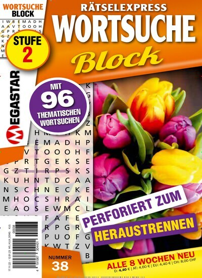 Titelbild der Ausgabe 38/2022 von Rätselexpress Wortsuche Block. Diese Zeitschrift und viele weitere Groschenromane und Rätselhefte als Abo oder epaper bei United Kiosk online kaufen.