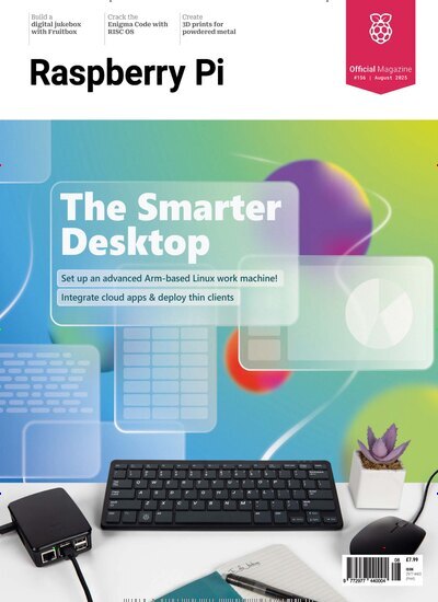 Titelbild der Ausgabe 156/2025 von Raspberry Pi. Diese Zeitschrift und viele weitere Computerzeitschriften, Tabletmagazine und Smartphonemagazine als Abo oder epaper bei United Kiosk online kaufen.
