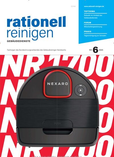 Titelbild der Ausgabe 6/2025 von rationell reinigen. Diese Zeitschrift und viele weitere Gastronomiezeitschriften, Fashionmagazine, Beautymagazine als Abo oder epaper bei United Kiosk online kaufen.