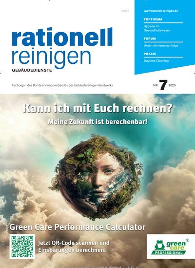 Titelbild der Ausgabe 7/2025 von rationell reinigen. Diese Zeitschrift und viele weitere Gastronomiezeitschriften, Fashionmagazine, Beautymagazine als Abo oder epaper bei United Kiosk online kaufen.