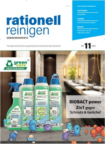 Titelbild der Ausgabe 11/2025 von rationell reinigen. Diese Zeitschrift und viele weitere Gastronomiezeitschriften, Fashionmagazine, Beautymagazine als Abo oder epaper bei United Kiosk online kaufen.
