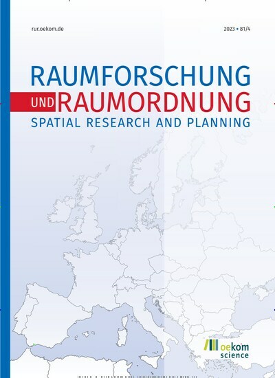 Titelbild der Ausgabe 4/2023 von Raumforschung und Raumordnung. Diese Zeitschrift und viele weitere Wissenschaftsmagazine als Abo oder epaper bei United Kiosk online kaufen.