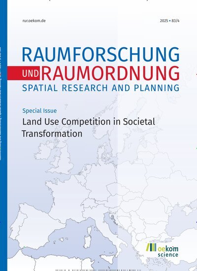 Titelbild der Ausgabe 4/2025 von Raumforschung und Raumordnung. Diese Zeitschrift und viele weitere Wissenschaftsmagazine als Abo oder epaper bei United Kiosk online kaufen.